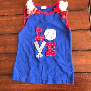 Girls Baseball Tank Top